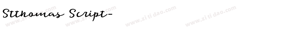 Stthomas Script字体转换